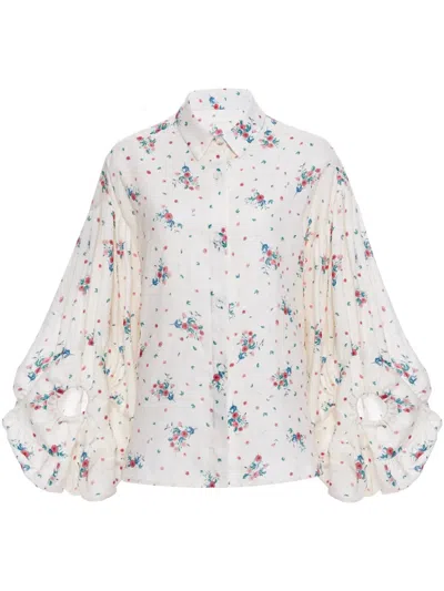 Agua By Agua Bendita Agar Mosqueta Blouse In White