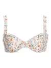 Agua By Agua Bendita Agraz Floral Bikini Top In White