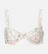 Agua By Agua Bendita Agraz Floral Bikini Top In Multicoloured
