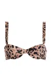 Agua By Agua Bendita Agraz Leopard-print Bikini Top In Animal