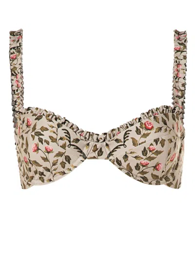 Agua By Agua Bendita Agraz Sueño Bikini Top In Neutrals
