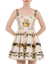 Agua By Agua Bendita Lima Valle Floral-print Tiered Mini Dress In Multi
