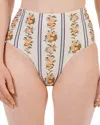 Agua By Agua Bendita Magenta Valle Printed Stretch Recycled Bikini Briefs In Multi