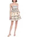 Agua By Agua Bendita Salvador Jarron Printed Cotton-poplin Peplum Mini Dress