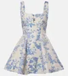 Agua By Agua Bendita Agua Floral Minidress In Blue