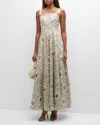 Agua By Agua Bendita Aguamarina Platero Printed Linen Maxi Dress In Multi