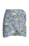 Agua By Agua Bendita Agustina Soledad Linen Pareo In Blue