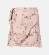 Agua By Agua Bendita Agustina Wisteria Floral Linen Beach Cover-up In Pink