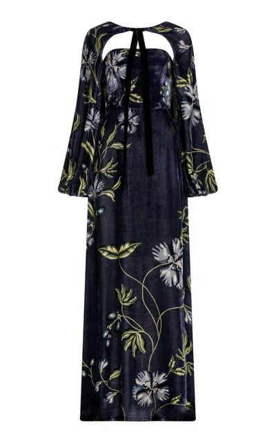 Agua By Agua Bendita Alamo Isolda Maxi Dress In Blue