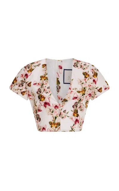 Agua By Agua Bendita Alba Orquidea Cotton Top In Multi