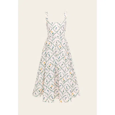 Agua By Agua Bendita Alcaparra Brisa Midi Dress In Gray
