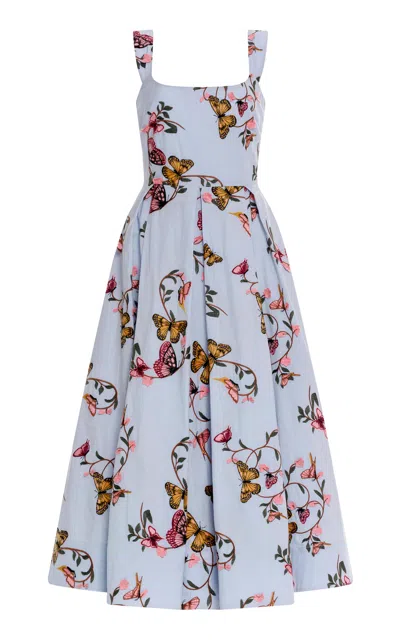 Agua By Agua Bendita Alcaparra Orquidea Cotton Maxi Dress In Multi