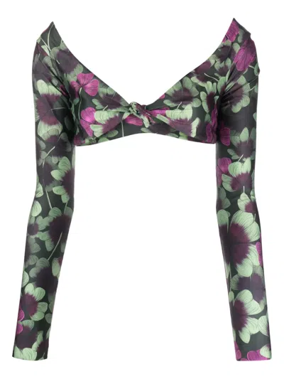 Agua By Agua Bendita Alfonsina Fortuna Bikinioberteil In Green