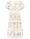 Agua By Agua Bendita Alga Floral Cotton Poplin Midi Dress In Multi