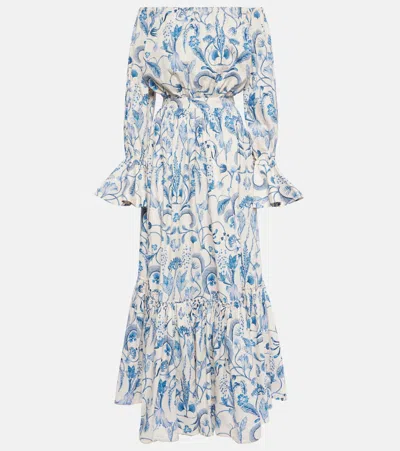 Agua By Agua Bendita Almendra Habitat Cotton Maxi Dress In White | ModeSens