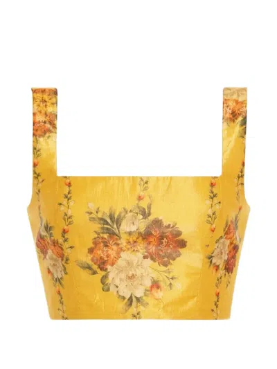 Agua By Agua Bendita Amanda Paramo Top In Yellow