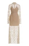 Agua By Agua Bendita Arcilla Lace Maxi Dress