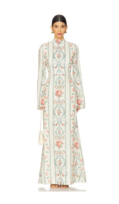 Agua By Agua Bendita Arcilla Mosqueta Maxi Dress In Ivory