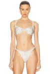 Agua By Agua Bendita Agraz Floral Bikini Top In Multicolor