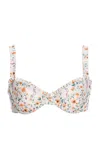 Agua By Agua Bendita Argaz Printed Bikini Top In Floral