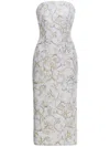 Agua By Agua Bendita Armonia Embroidered Linen Midi Dress In White