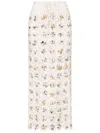 Agua By Agua Bendita Arroyo Caracola Crocheted Midi Skirt In White
