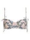 Agua By Agua Bendita Asaí Wild Floral-print Tie-detail Bikini Top