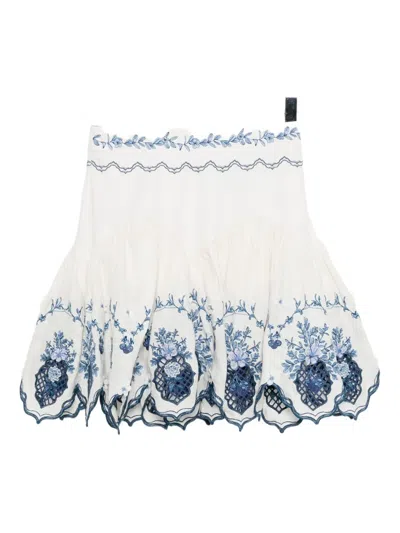 Agua By Agua Bendita Asai Wild Mini Skirt In Blue