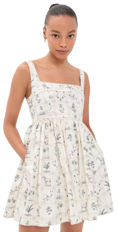 Agua By Agua Bendita Barbara Arena Dress Multicolor In White