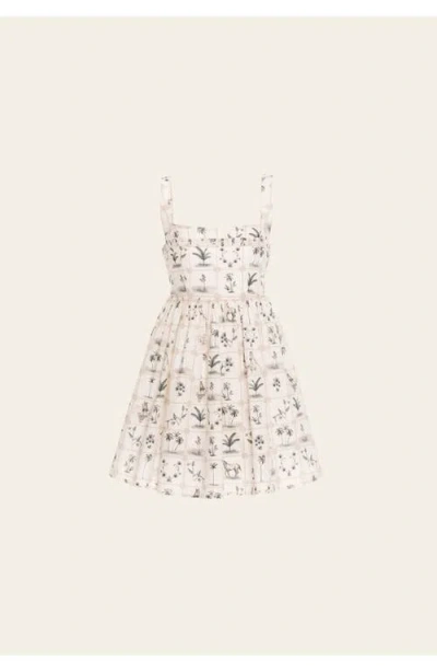 Agua By Agua Bendita Barbara Arena Mini Dress In Gray