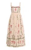 Agua By Agua Bendita Barbara Cauca Midi Dress In Neutral