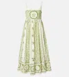 Agua By Agua Bendita Barbara Floral Cotton Midi Dress