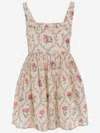 Agua By Agua Bendita Barbara Floral Linen Mini Dress In Multicolour