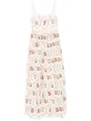 Agua By Agua Bendita Barbara Floral Linen Maxi Dress In Neutrals