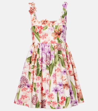 Agua By Agua Bendita Barbare Floral Cotton Minidress