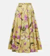 Agua By Agua Bendita Bergamota Floral Cotton Maxi Skirt In Multicoloured