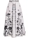 Agua By Agua Bendita Bergamota Printed Linen Maxi Skirt In White