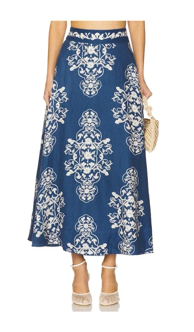 Agua By Agua Bendita Bergamota Skirt In Blue