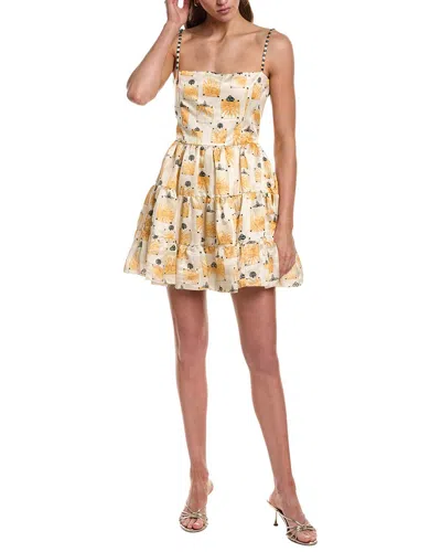 Agua By Agua Bendita Bisuteria Linen & Silk-blend Mini Dress