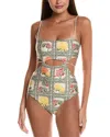 Agua By Agua Bendita Victoriana One Piece Swimsuit In Green