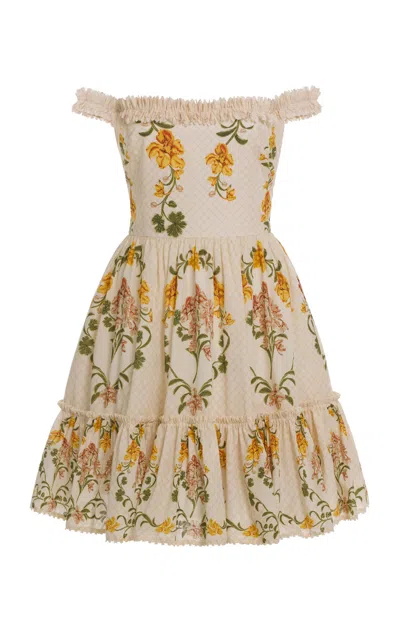 Agua By Agua Bendita Boreal Off-the-shoulder Mini Dress
