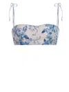 Agua By Agua Bendita Bougainvillea Spring Bikini Top In Neutrals