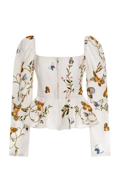 Agua By Agua Bendita Bromelia Orquidea Linen Top In Multi