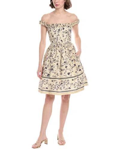 Agua By Agua Bendita Achiote Mini Dress In Beige