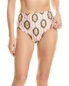 Agua By Agua Bendita Magenta Calado Printed Bikini Bottoms In Pink