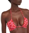 Agua By Agua Bendita Candela Ipanema Escarlata Bikini Top In Red-pink In Pink