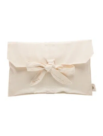 Pre-owned Agua By Agua Bendita Canvas Clutch In Neutrals