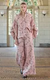 Agua By Agua Bendita Catania Floral Linen Wide-leg Pants In Light Pink