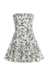 Agua By Agua Bendita Caudal Gloriosa Strapless Mini Dress In Neutral