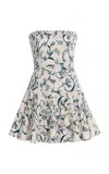 Agua By Agua Bendita Caudal Strapless Stretch-cotton Mini Dress In Ivory